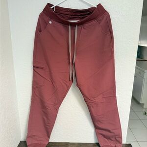 Figs Women Pink Joggers with Drawstring Waist